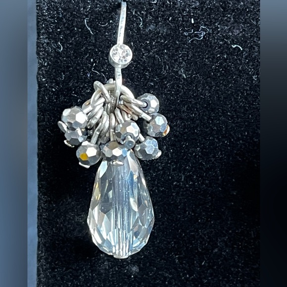 Simply Vera Vera Wang Silver Crystal Cluster Earrings - Picture 3 of 10